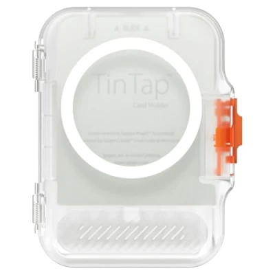 Abbildung von Spigen TinTap MagFit+ Magnetischer Kartenhalter Entwickelt für MagSafe mit Verschluss SystemKompatibel iPhone 16/15/14/13/12 Modelle Wallet Frostklar