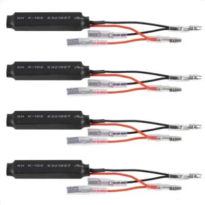 Abbildung von evermotor 4 Stück DC 12V 10W LED Motorrad Lastwiderstand Blinkeranzeige Widerstände Kabel SMD Mini Blinker Blinkerleuchten Kontrollleuchte Wiederstand Adapter Fehler Lösung