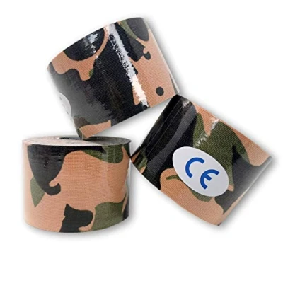 Abbildung von LisaCare Kinesiologie Tapes Sport 3er Set tape Sprunggelenk Taping Band Physiotherapie Body Camouflage latexfrei 5cm x 5m (3 Rollen grün)