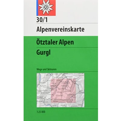 Abbildung von Ötztaler Alpen, Gurgl: Topographische Karte 1:25.000 mit Wegmarkierungen und Skirouten: Karte. Wege Skitouren (Alpenvereinskarten)