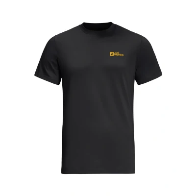 Abbildung von Jack Wolfskin Essential T M Tshirt print, Herren, Größe: Medium, Black