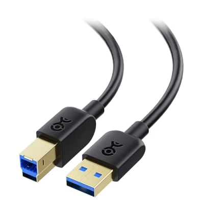 Abbildung von Cable Matters SuperSpeed USB 3.0 Kabel auf Typ B 1m (USB A Kabel, 3 B, Kabel) in Schwarz 1 Meter