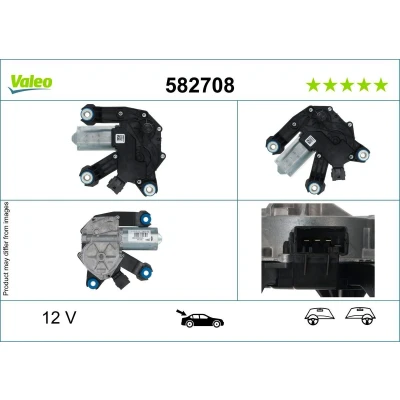 Abbildung von VALEO 582708 Scheibenwischermotor 12 hinten für Links /Rechtslenker