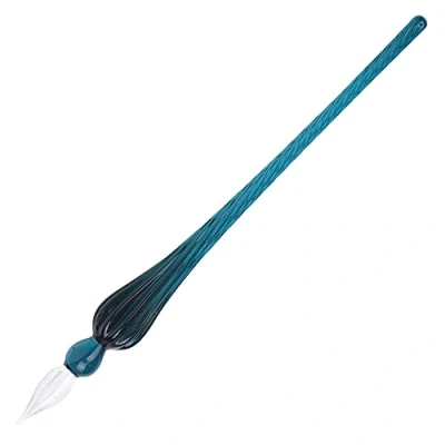 Abbildung von Herbin 21437T Glasfeder, rund, 18cm, ideal für Kalligraphie, 1 Stück, Blau