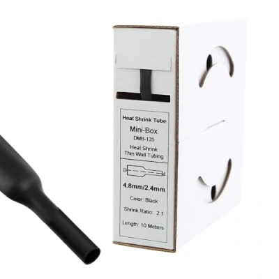 Abbildung von 10m Schrumpfschlauch 4,8mm &gt; 2,4mm schwarz