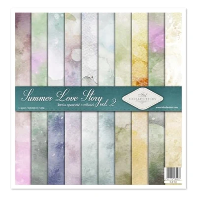 Abbildung von ITD Collection Scrapbooking Paper Set Papier 12 x Zoll, 310 320 mm, Dekorpapier 30 g/m² Scrapbook (SLS 064 Summer Love Story 2)