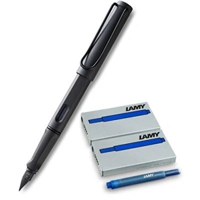 Abbildung von Lamy F?llhalter Safari umbra matt (1 F?ller, Federst?rke M + 10 Patronen, blau)