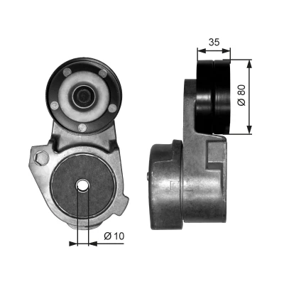 Abbildung von GATES T38563 Riemenspanner Micro V UNIQUE FIT