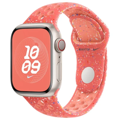 Abbildung von Apple Watch Armband Original Silikon und TPU (weich) Rosa Geeignet für Series 1 9 / SE