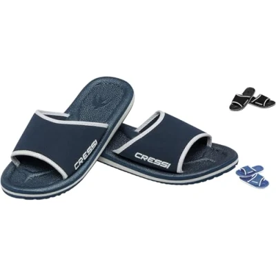 Abbildung von Cressi Lipari Slipper für Strand und Schwimmbad Erwachsene Kinder,Mehrfarbig (Blau/Weiß), 37 EU