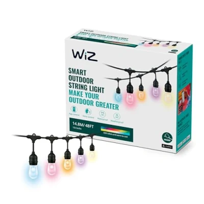 Abbildung von WiZ smarte Lichterkette Tunable White &amp; Color, dimmbar, 16 Mio. Farben, Steuerung per App/Stimme über WLAN
