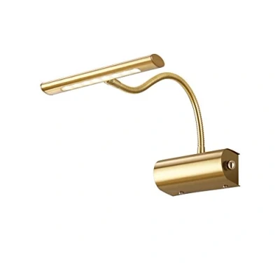 Abbildung von Trio Leuchten LED Wandleuchte Curtis 279770108, Metall Messing matt, 1x 4 Watt, Flexarm, Dimmer
