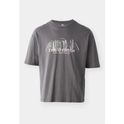 Abbildung von Alpha Industries Studio Edition VIBE Tshirt print, Herren, Größe: Small, Vintage grey