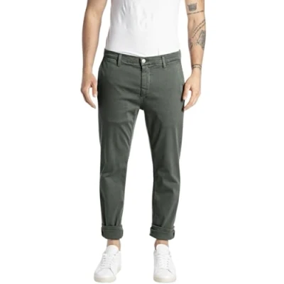 Abbildung von Replay Herren Chino Zeumar Slim Fit Hyperflex X Lite mit Stretch, Grün (Military Green 030 1), 36W / 34L
