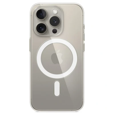 Abbildung von Apple MagSafe Kunststoff Back Cover Durchsichtig iPhone 15 Pro