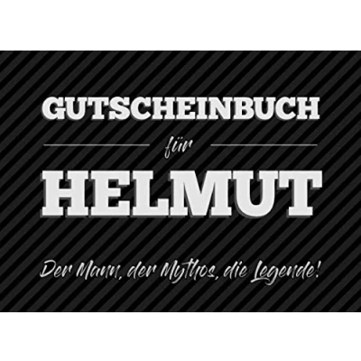 Abbildung von Gutscheinbuch für Helmut der Mann, Mythos, die Legende: 20 Blanko Gutscheine zum selbst ausfüllen als Geschenk Geburtstag oder zu Weihnachten