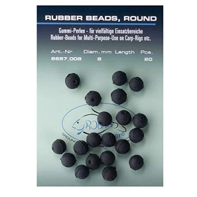 Abbildung von JENZI Gummi Perlen schwarz 4mm