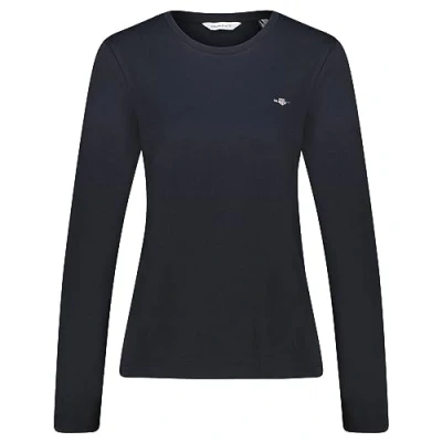 Abbildung von GANT REG Shield Langarmshirt, Herren, Größe: XS, Black