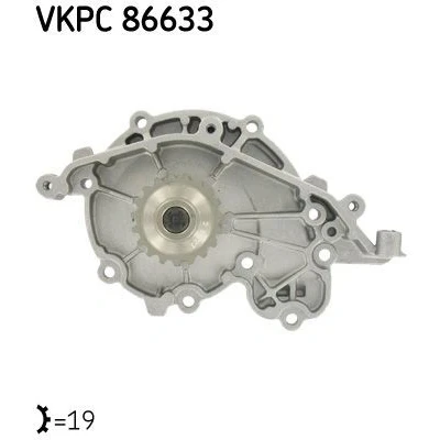Abbildung von SKF VKPC 86633 Wasserpumpe 19 Kunststoff für Zahnriementrieb