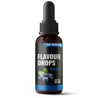 Abbildung von Flavour Drops Flave OHNE KALORIEN mit Dosierpipette 50ml super Geschmack Für Quark, Jogurt und Mehr Made in Germany (Blaubeere)