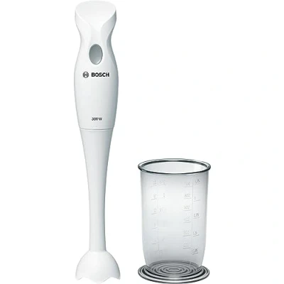 Abbildung von BOSCH Stabmixer »MSM6B150, 4 Klingen, ergon. Griff, Mixbecher, weiß/grau«, 300 W, Made in Europe