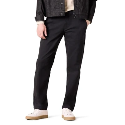 Abbildung von Amazon Essentials Herren Legere Stretch Chinohose mit gerader Passform, Schwarz, 42W / 29L