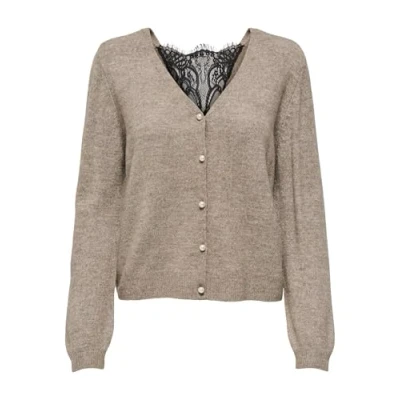 Abbildung von ONLY Onladele MIX Revers Strickjacke, Damen, Größe: Small, Fungi