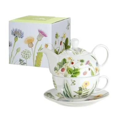 Abbildung von Teekanne aus Porzellan mit Blumenmotiv (Wild Flower)