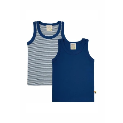 Abbildung von loud + proud Doppelpack Kinder Unterhemd, Tanktop, Feinripp aus Bio Baumwolle und GOTS Zertifiziert