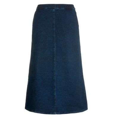 Abbildung von Ulla Popken Alinienrock, Damen, Größe: 58/60, Dark blue denim