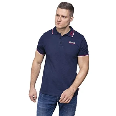 Abbildung von Lonsdale LION Poloshirt, Herren, Größe: XXL, Navy/dark red