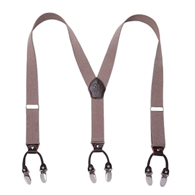 Abbildung von KANGDAI Herren Hosenträger 6 Clips Heavy Duty Men Braces Y Zurück 20 Farben Durable Elastic Verstellbare Starke Metall
