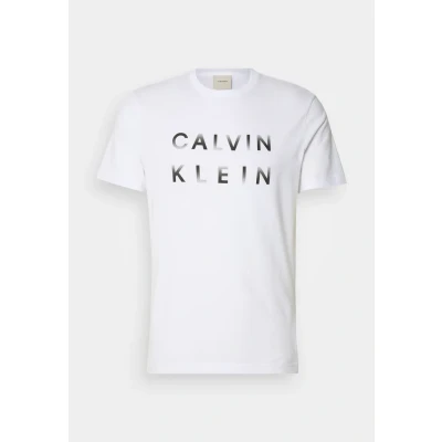 Abbildung von Calvin Klein Enlarged LOGO Tshirt print, Herren, Größe: Small, Bright white