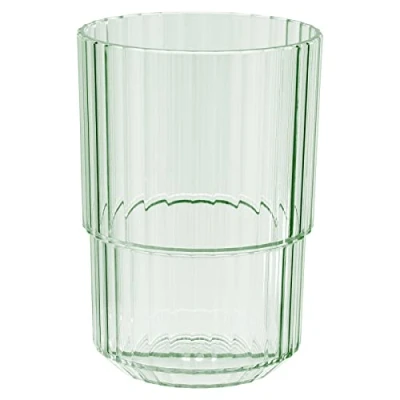 Abbildung von APS Trinkbecher LINEA Hochwertiges Tritan Kunststoff Trinkglas mit 0,4 Liter, BPA frei, stapelbar, bruchfestes Mehrweg Glas, wiederverwendbar und spülmaschinenfest, 400 ml, light green