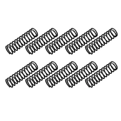Abbildung von sourcing map 10Stk. Druckfeder Federstahl Druckfedern Spiralfeder Stahlfeder 1,2mm Drahtdmr. 12mm Außendmr. 40mm freie Länge schwarz