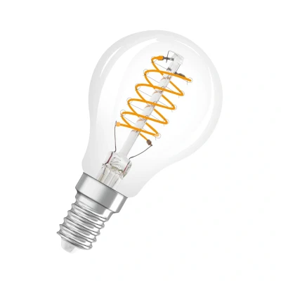 Abbildung von OSRAM Vintage 1906 Classic P FIL LED Lampe, Miniball, E14, klar, 4,8W, 470lm, 2700K, warmweißes Licht, dimmbar, neues, ultraschlankes Filament, sehr geringer Energieverbrauch, lange Lebensdauer