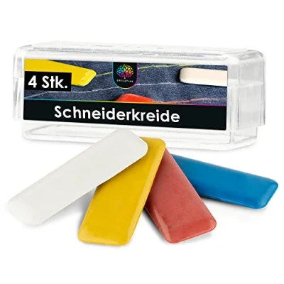Abbildung von OfficeTree 4 x Schneiderkreide 55x20mm Nähkreide für Hellen und Dunklen Stoff Stoffkreide zum Markieren von Schnittmustern