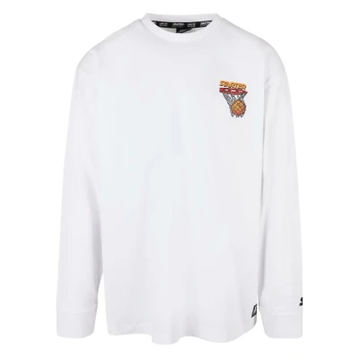 Abbildung von Starter Basketball Longsleeve Sweatshirt, Herren, Größe: Small, White
