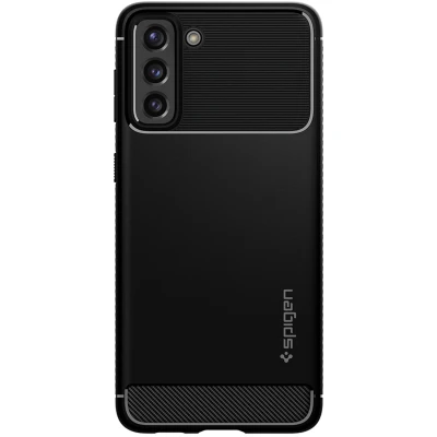 Abbildung von Spigen Rugged TPU Back Cover Schwarz Samsung Galaxy S21
