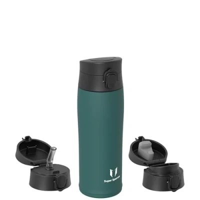Abbildung von Super Sparrow Trinkflasche Edelstahl 18/8 Trinkbecher 500ml BPA Frei, Auslaufsicher Thermobecher, Trinkflaschen für Sport, Unterwegs, Schule, Outdoor, Büro, Zuhause