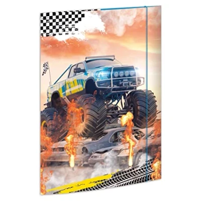 Abbildung von RNKVERLAG 45371 Zeichenmappe Monster Truck 310 x 440 mm, Dokumentenmappe für DIN A3, mit Gummizugverschluss, 1 Stück