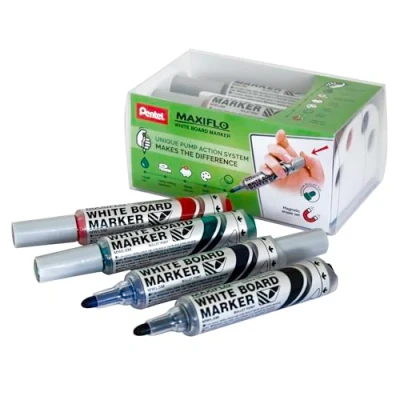 Abbildung von Pentel Maxiflo Boardmarker Set mit Schwamm