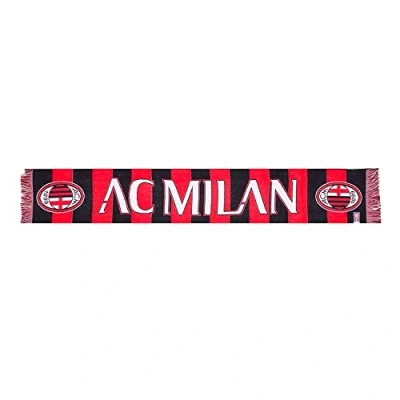 Abbildung von AC Milan Offizieller Schal, gestreift, Grafik, Jacquard Strick, Acryl, Rot, Schwarz, Einheitsgröße