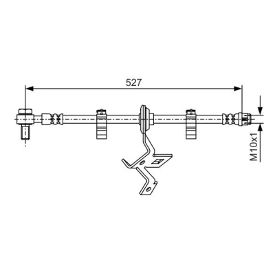 Abbildung von BOSCH 1 987 476 041 Bremsschläuche 527 MERCEDES BENZ: ML Class
