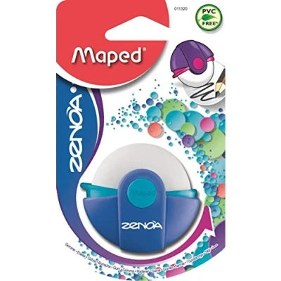 Abbildung von Maped Zenoa Radiergummi 100% geschützt mit drehbarem Etui Farbe blau