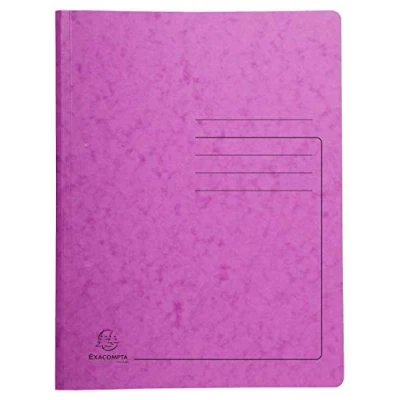 Abbildung von Exacompta 240227E Spiralhefter aus extra starkem Colorspan Karton für DIN A4 24 x 32cm bedruckt bis zu 300 Blatt rosa Hefter ideal Büro und Schule
