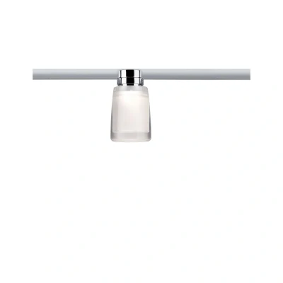 Abbildung von Paulmann Schienensystem Leuchten »URail Schienenspot Safira 350lm 4,9W 2700K 230V Chrom, Klar, Satin«, (1 tlg.), dimmbar, Einzelspot