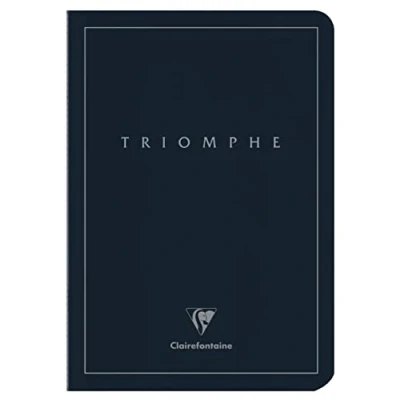 Abbildung von Clairefontaine 37126C Heft Triomphe PLATINUM, DIN A5, 14,8x21cm, mit Fadenbindung, 48 Blatt liniert, Papier elfenbein 90g, 1 Stück
