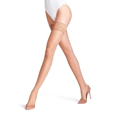 Abbildung von FALKE Damen Stay Ups Lunelle 8 DEN W STU ultra transparent einfarbig 1 Paar, Beige (Powder 4169), S
