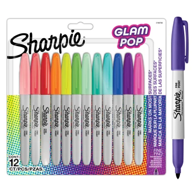 Abbildung von Sharpie Permanent Marker Feiner Punkt Glam Pop 12pc